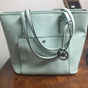 Michael Kors Mint Jet Set Tote Bag